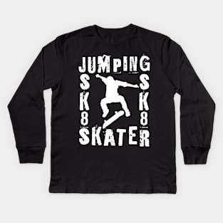 Jumping Skater Kids Long Sleeve T-Shirt